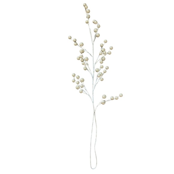 Pearl White Berry Stems or Picks - Picture 5 of 7